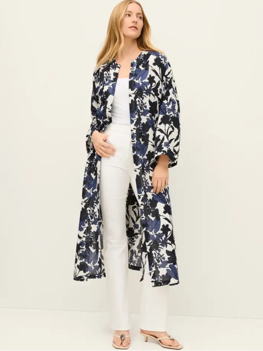 Ann Taylor Floral Belted Kimono 843502